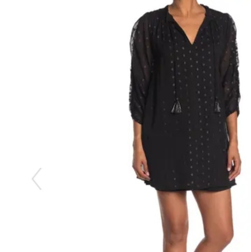 NSR - Metallic Dot  Shift Dress